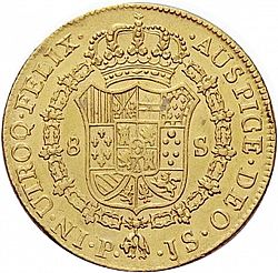Large Reverse for 8 Escudos 1775 coin