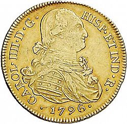 Large Obverse for 8 Escudos 1796 coin