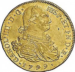 Large Obverse for 8 Escudos 1799 coin