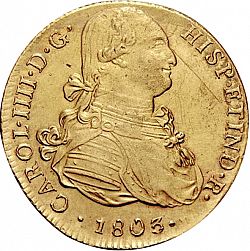 Large Obverse for 8 Escudos 1803 coin