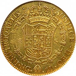 Large Reverse for 8 Escudos 1789 coin