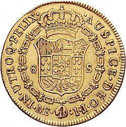 Large Reverse for 8 Escudos 1791 coin