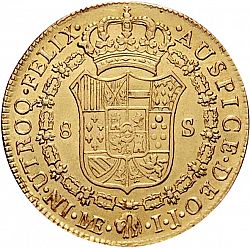 Large Reverse for 8 Escudos 1793 coin