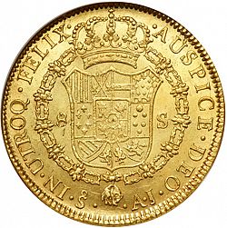 Large Reverse for 8 Escudos 1800 coin