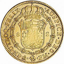 Large Reverse for 8 Escudos 1801 coin