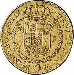 Large Reverse for 8 Escudos 1801 coin