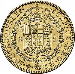 Large Reverse for 8 Escudos 1804 coin