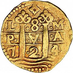 Large Obverse for 8 Escudos 1724 coin
