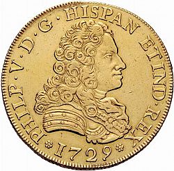 Large Obverse for 8 Escudos 1729 coin