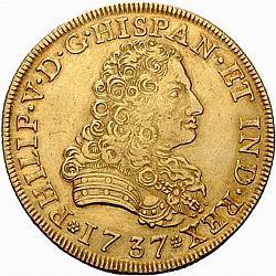 Large Obverse for 8 Escudos 1737 coin