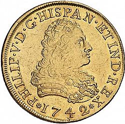 Large Obverse for 8 Escudos 1742 coin