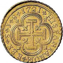 Large Reverse for 8 Escudos 1721 coin