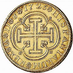 Large Reverse for 8 Escudos 1725 coin