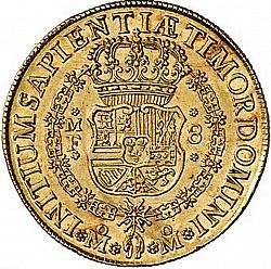 Large Reverse for 8 Escudos 1744 coin