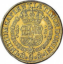 Large Reverse for 8 Escudos 1747 coin