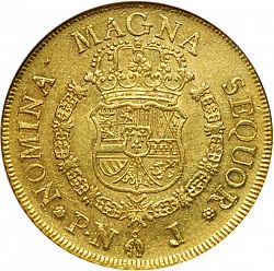 Large Reverse for 8 Escudos 1759 coin