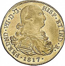 Large Obverse for 8 Escudos 1817 coin