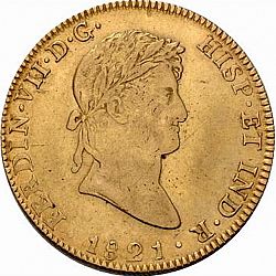 Large Obverse for 8 Escudos 1821 coin