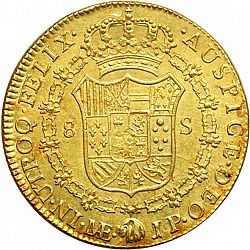 Large Reverse for 8 Escudos 1814 coin