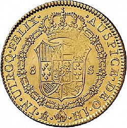 Large Reverse for 8 Escudos 1815 coin