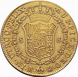 Large Reverse for 8 Escudos 1819 coin