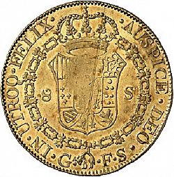 Large Reverse for 8 Escudos 1821 coin