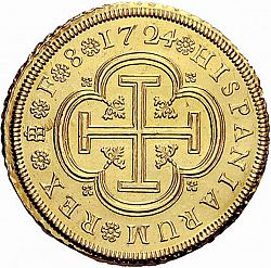 Large Reverse for 8 Escudos 1724 coin