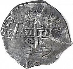 Large Obverse for 8 Reales 1666 coin