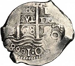 Large Obverse for 8 Reales 1668 coin