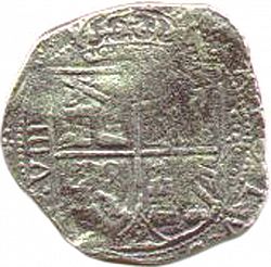 Large Obverse for 8 Reales 1668 coin