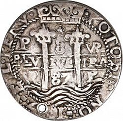 Large Obverse for 8 Reales 1687 coin