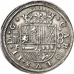 Large Obverse for 8 Reales 1697 coin