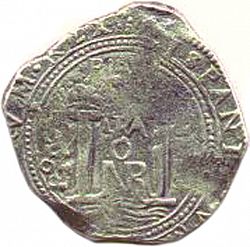 Large Reverse for 8 Reales 1668 coin