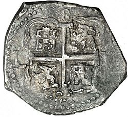 Large Reverse for 8 Reales 1684 coin