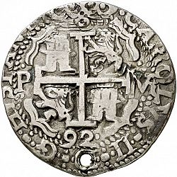 Large Reverse for 8 Reales 1692 coin