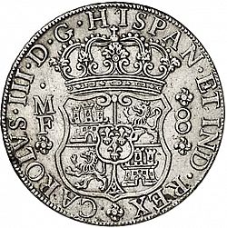 Large Obverse for 8 Reales 1765 coin