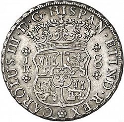 Large Obverse for 8 Reales 1768 coin