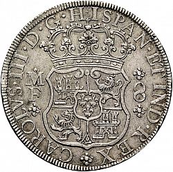 Large Obverse for 8 Reales 1768 coin