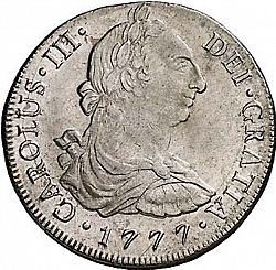 Large Obverse for 8 Reales 1777 coin