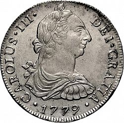 Large Obverse for 8 Reales 1779 coin