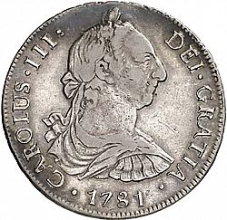 Large Obverse for 8 Reales 1781 coin