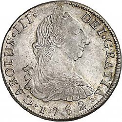 Large Obverse for 8 Reales 1782 coin