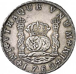 Large Reverse for 8 Reales 1769 coin