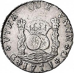 Large Reverse for 8 Reales 1771 coin