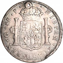 Large Reverse for 8 Reales 1773 coin