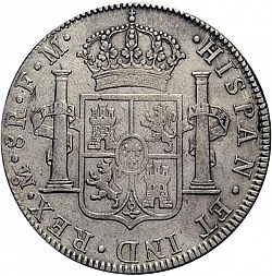 Large Reverse for 8 Reales 1774 coin