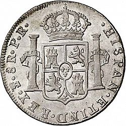 Large Reverse for 8 Reales 1782 coin