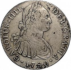 Large Obverse for 8 Reales 1790 coin