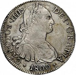 Large Obverse for 8 Reales 1800 coin