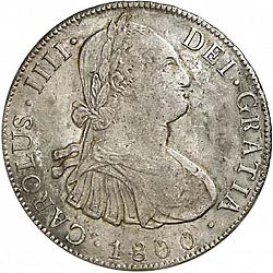 Large Obverse for 8 Reales 1800 coin